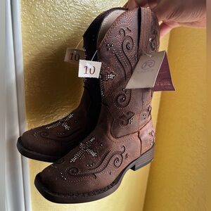 Roper Crystal Cross Inlay Boots